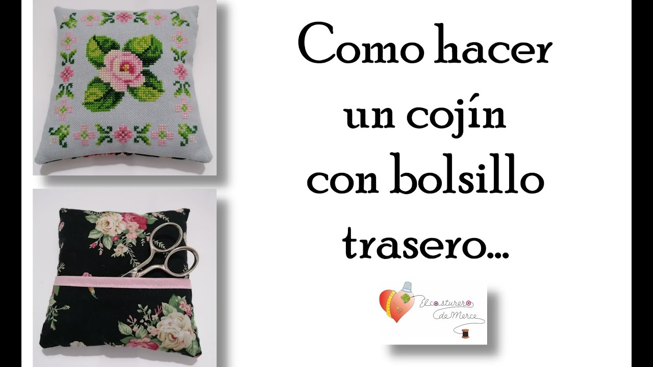 COMO HACER UN COJIN CON BOLSILLO Trasero #puntodecruz #crossstitch #tutorial #costuracreativa