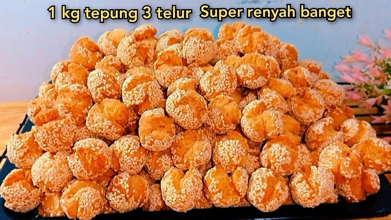 Onde onde ketawa 1 kg tepung 3 butir telur,ide isi toples lebaran