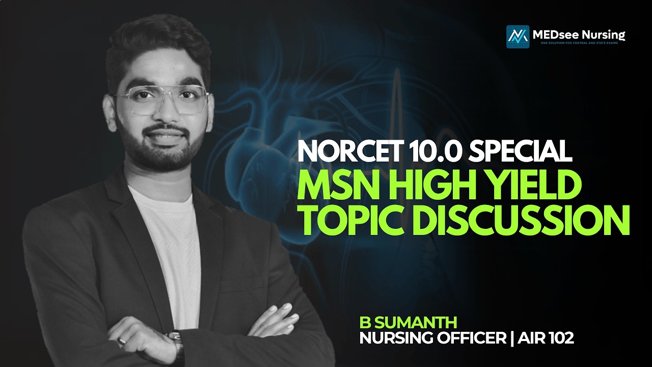 NORCET 10 | MSN HIGH YIELD TOPICS CRISP REVISION | MEDsee Nursing