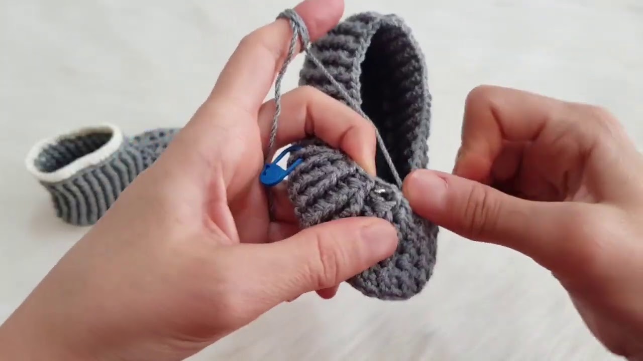 ✅ Çocuk Panduf ev Botu Yapımı  ✅ Örgü bot yapımı /knit boots /baby boot /knitting pattern
