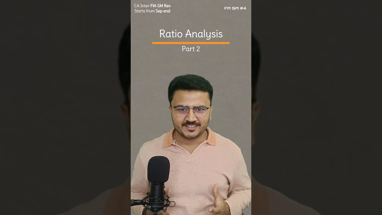 CA Inter FM SM #4 - Ratio Analysis| Efficiency & Profitability Ratio | CA Siddhant Mehta #cainter