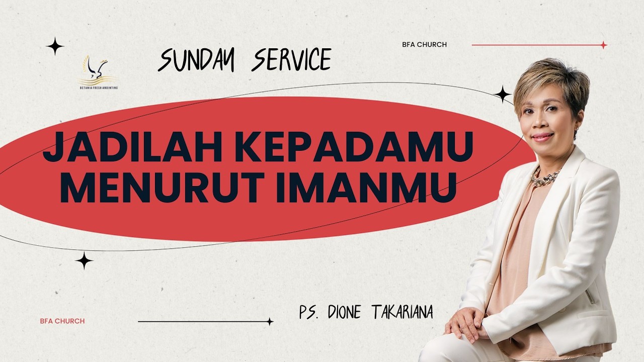 Sunday Service (BFA House of Grace) 10.15 a.m. | March 29, 2026 | Ps. Dione Takariana |