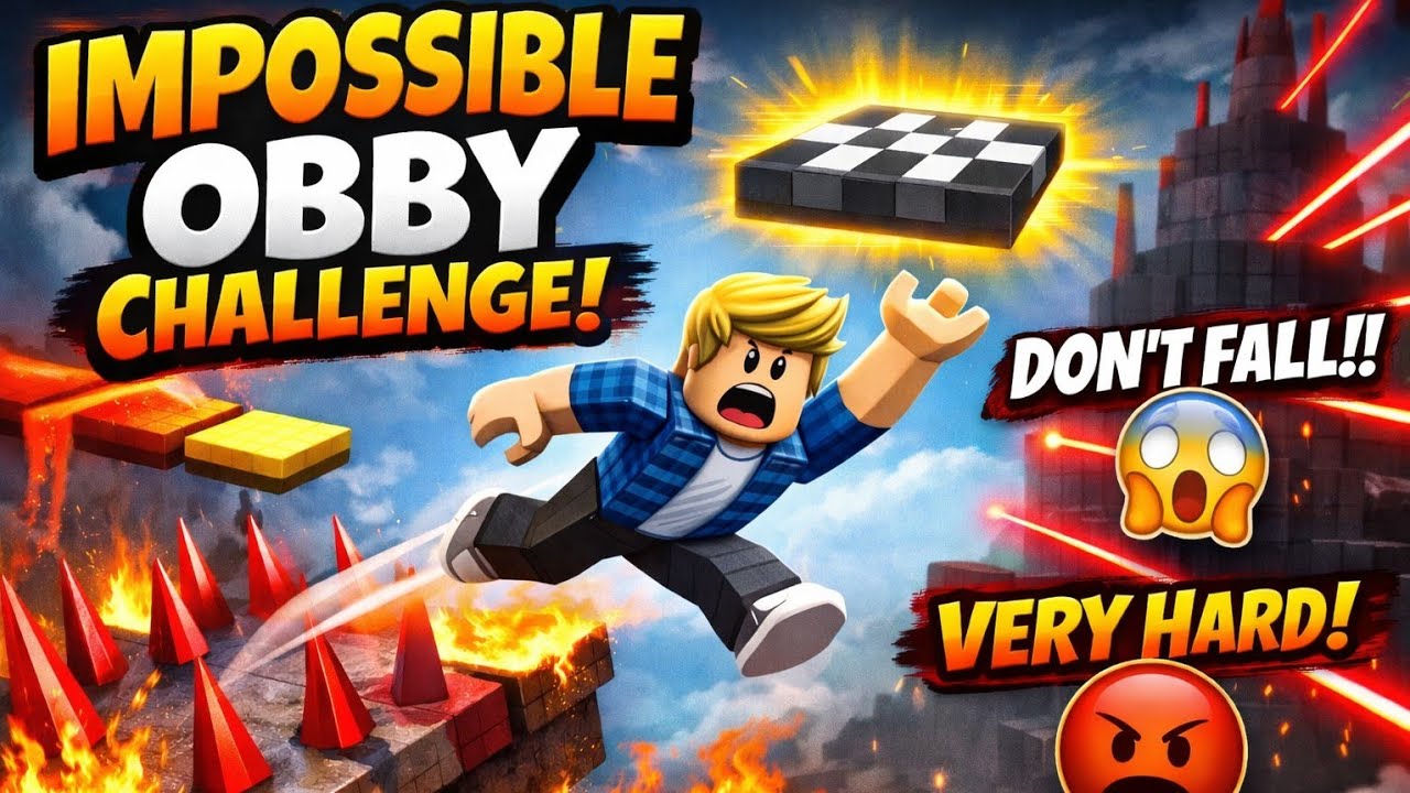 IMPOSSIBLE OBBY CHALLENGE IN ROBLOX | DON’T FALL OR GAME OVER!