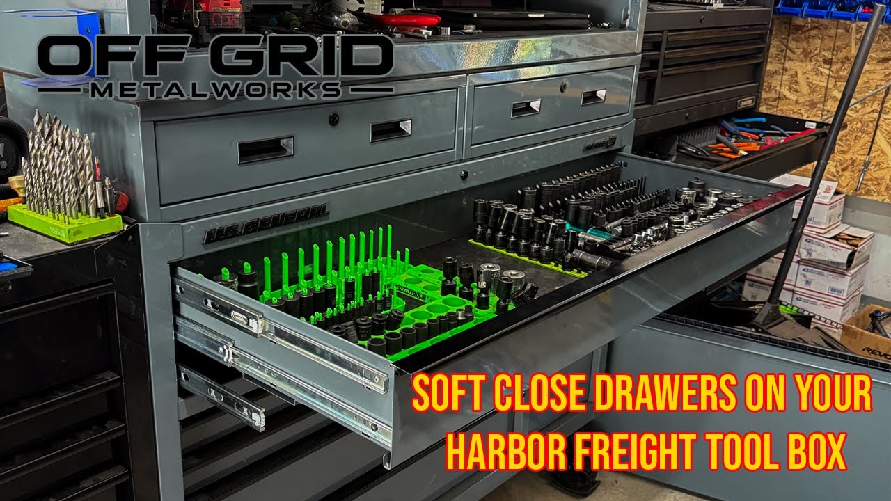 Installing Soft Close Drawers On My Harbor Freight Series 3 US General Tool Box