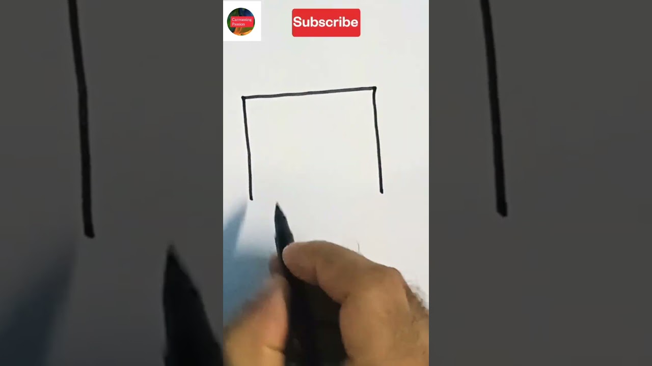 Draw a simple square using these simple steps #shorts #ashortaday Canvassing Passion