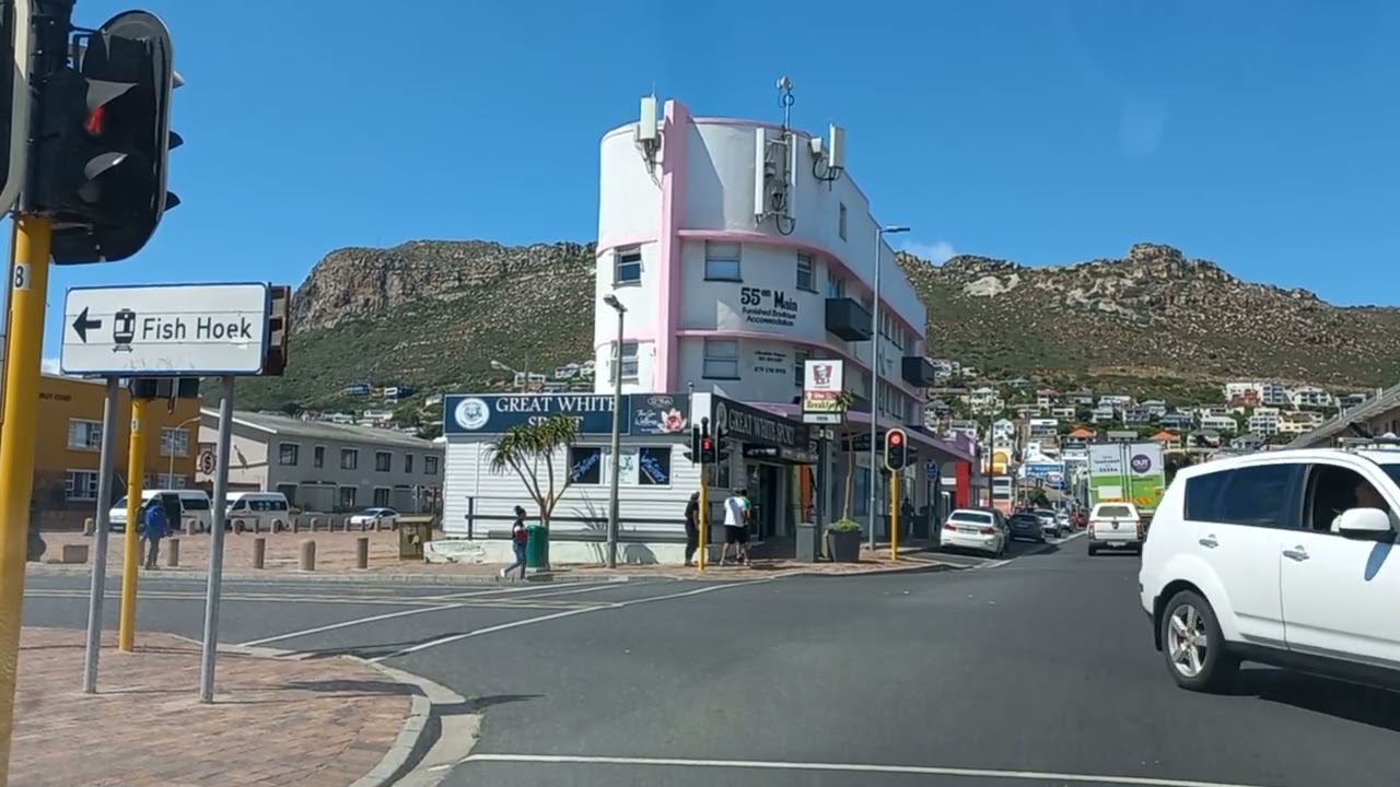 Driving from Clovelly to Fish Hoek Beach on a November day in Cape Town