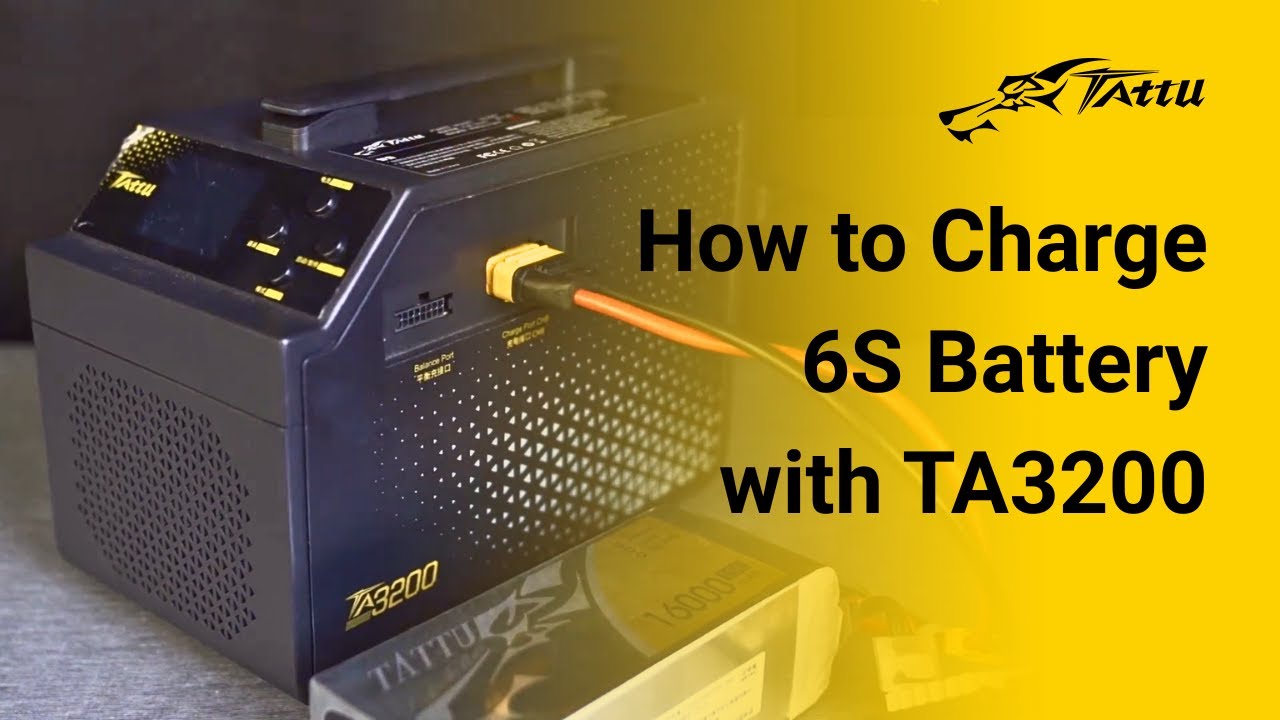 How to Charge 6S UAV Drone Battery with Tattu TA3200 Charger?