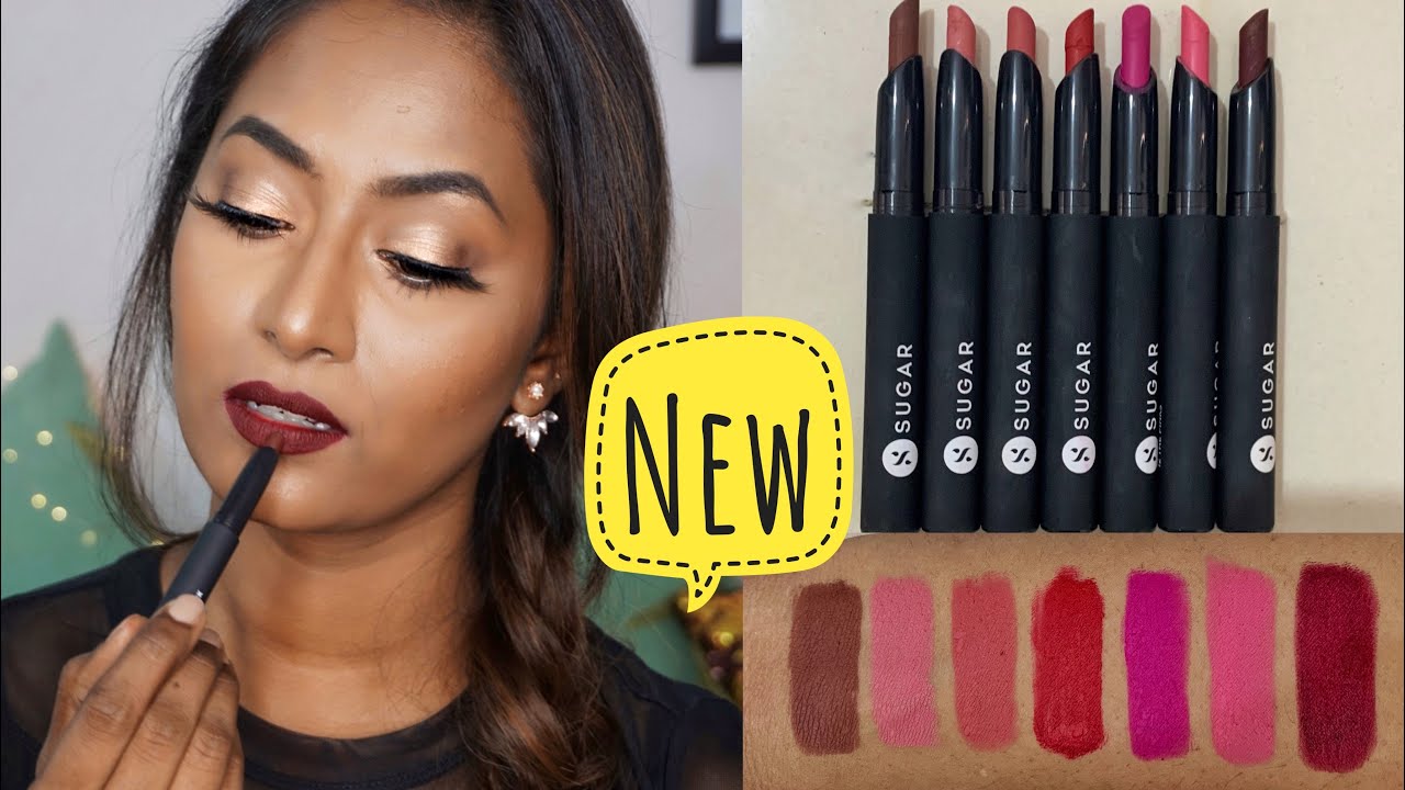 7 NEW shades of SUGAR Cosmetics Matte Attack Transferproof lipsticks💄 | Review & SWATCHES |