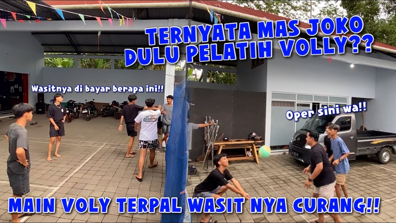 KUSUMAWARA VS MAS JOKO !! BERMAIN BOLA VOLLY DI SORE HARI.