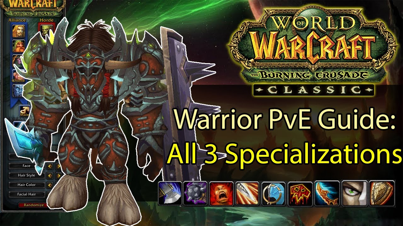 WoW TBC Classic Warrior PvE Guide: All 3 Specializations | Arms, Fury, Prot