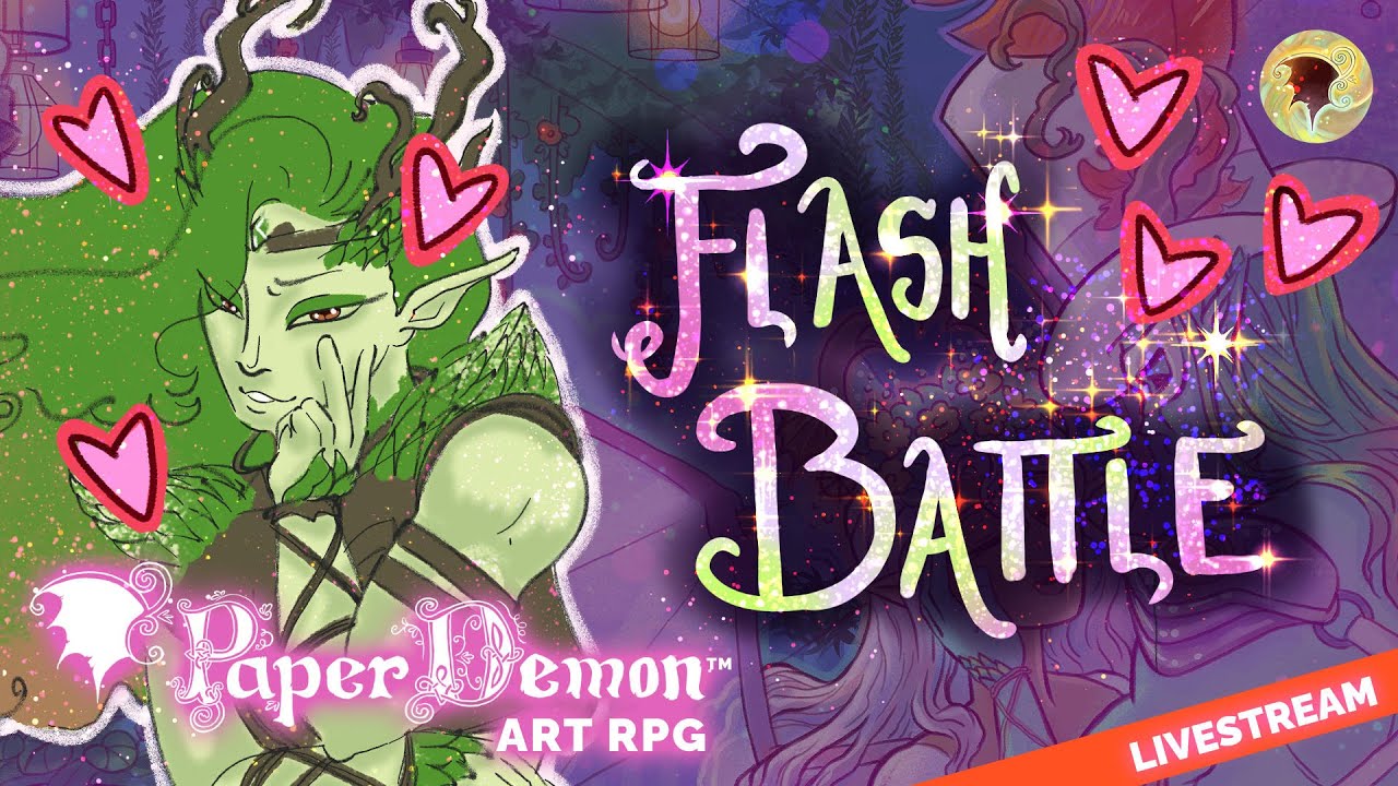 Drawing event 💌 Valentine's Fey Flash Battle | PaperDemon Art Role-playing Game #ocart