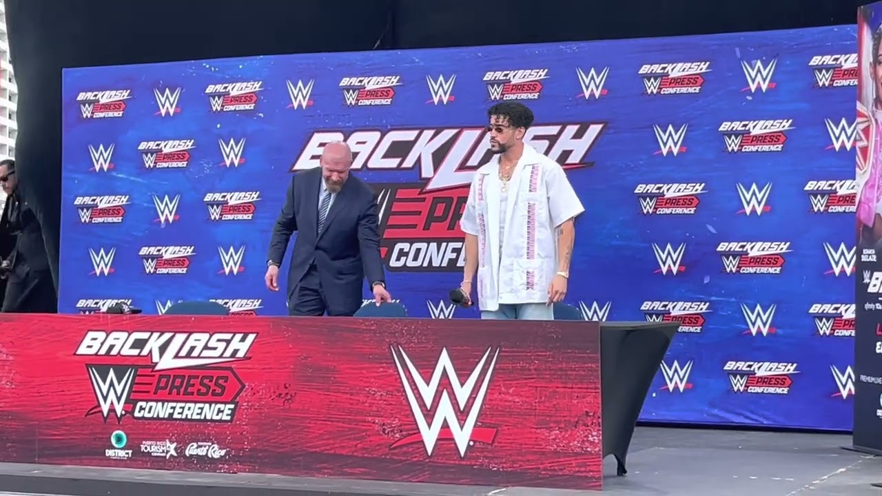 Wwe Backlash Press conference Bad Bunny Damien Priest LIVE San Juan puerto Rico #wwe #badbunny