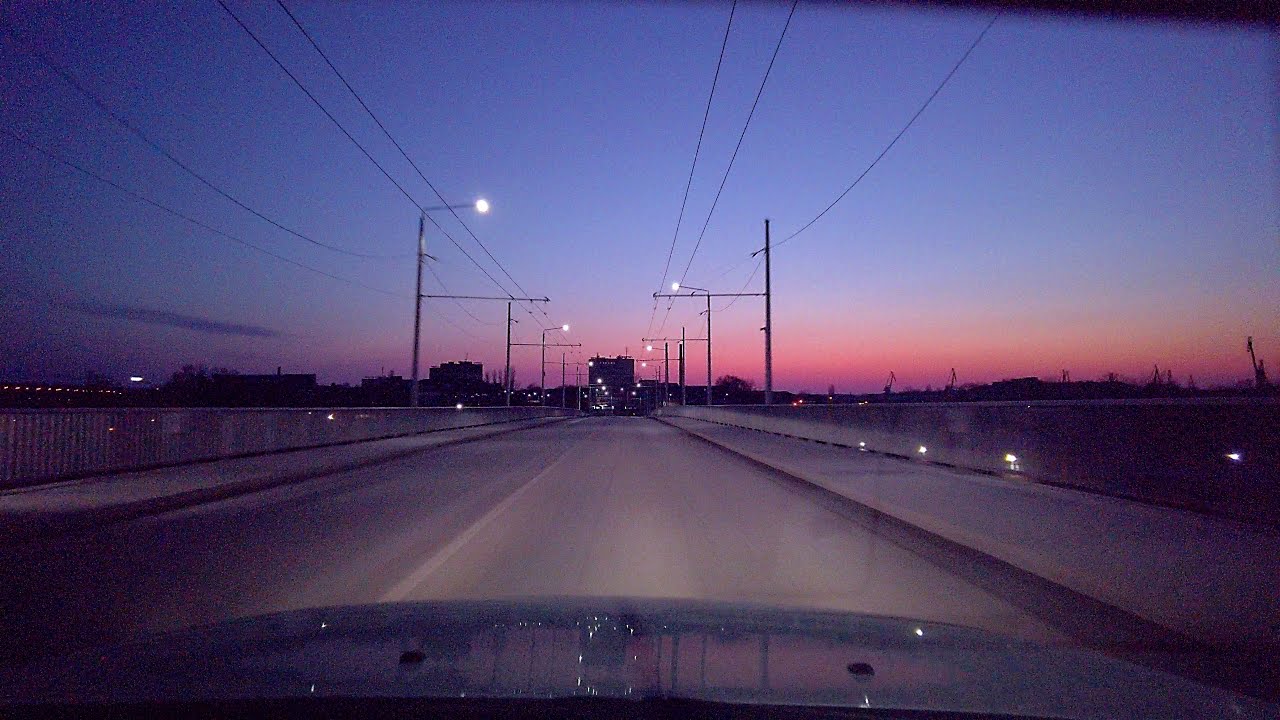 Eastern Europe Travel 4k - Night City Driving at Sunset - Bulgaria - Ruse