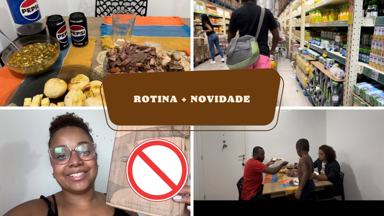 Rotina em casa, novidade e churrasco em família 