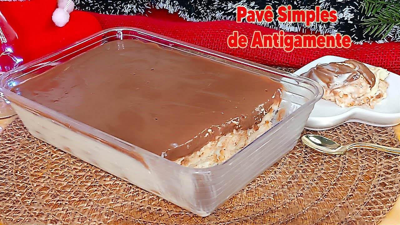 Pavê Simples de Bolacha de Maisena MUITO FÁCIL! Sobremesa irresistível do tempo da vovó!