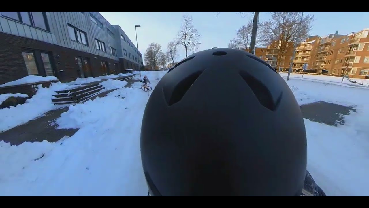 Icy Day on electric cart