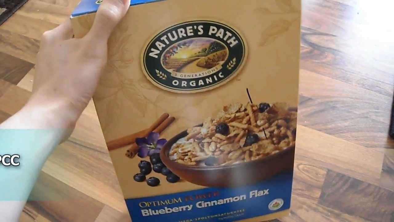Review Nature's natures path blueberry blue berry cinnamon flax cereal organic omega protein