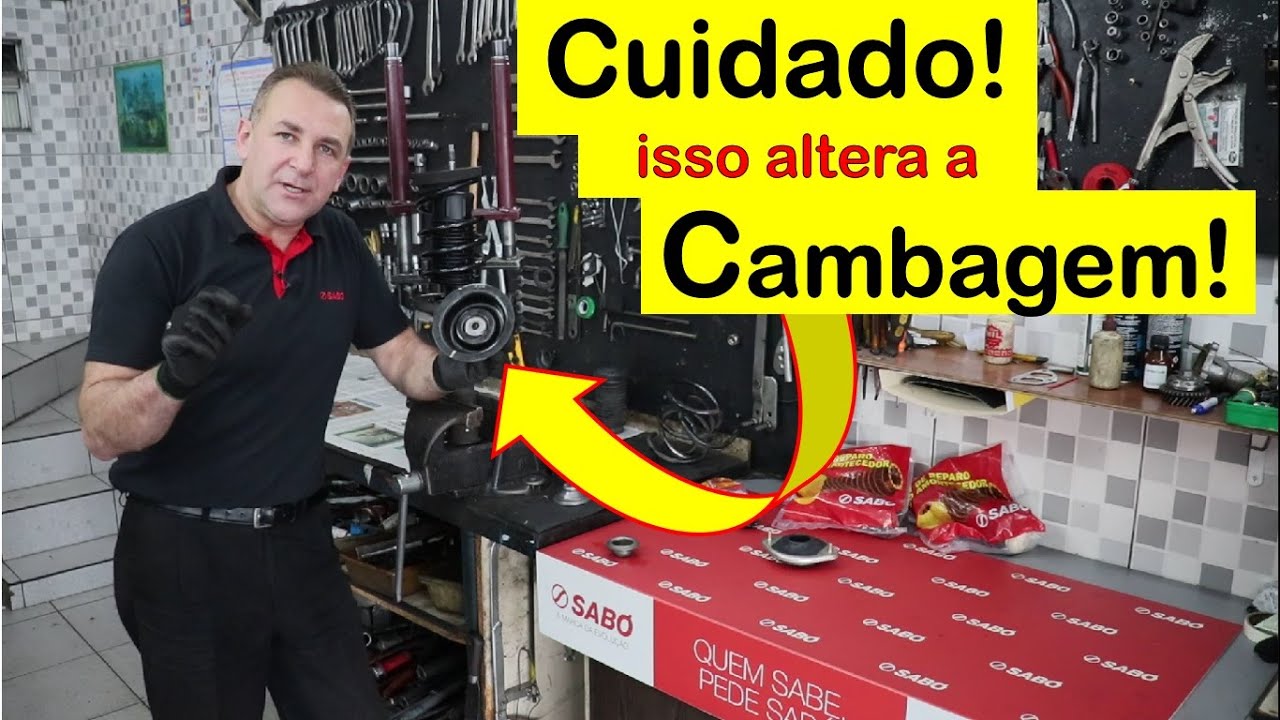 Posi&ccedil;&atilde;o do coxim do amortecedor dianteiro do Celta e Corsa pode mudar a CAMBAGEM