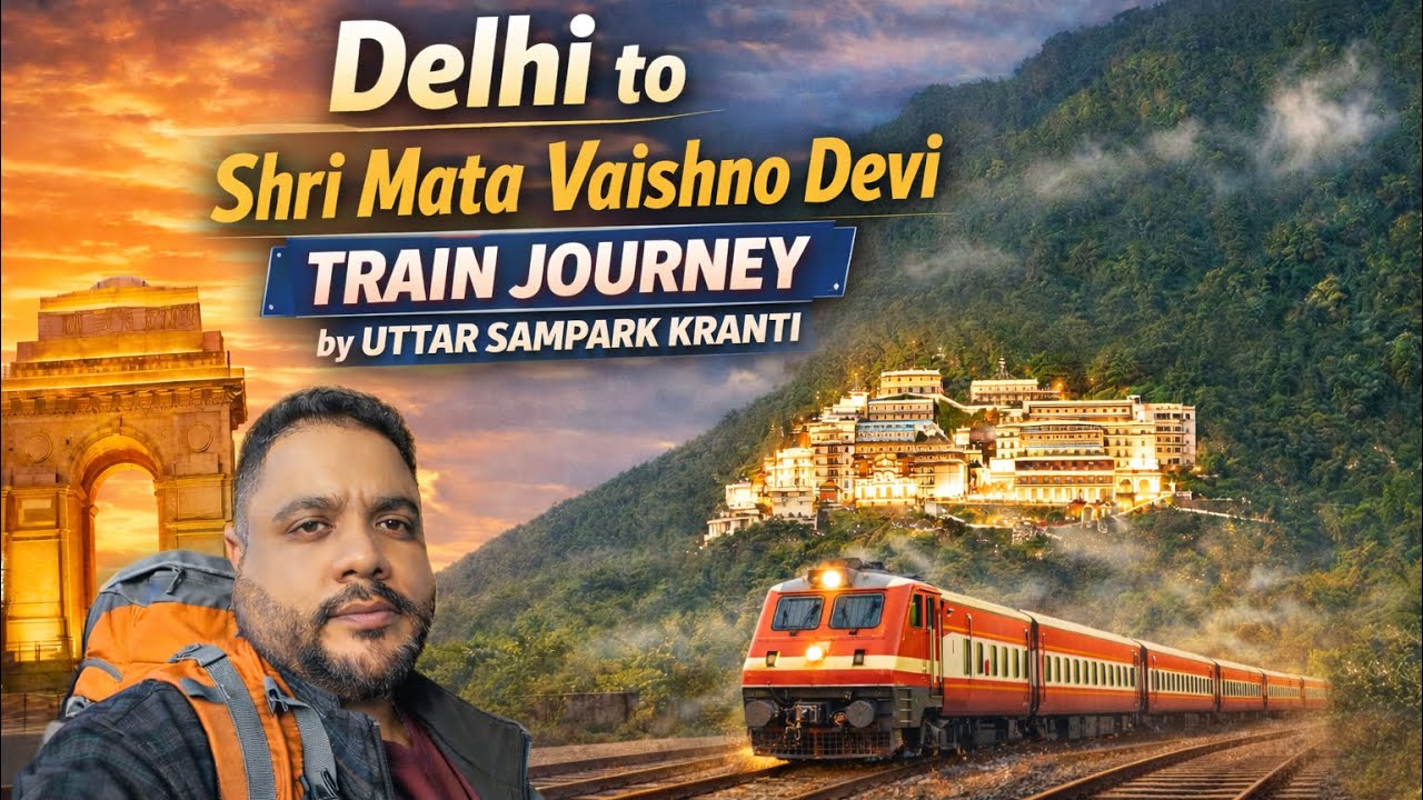 New Delhi to Shri Mata Vaishno Devi Katra by Uttar Sampark Kranti Train no 12445 Complete Journey|