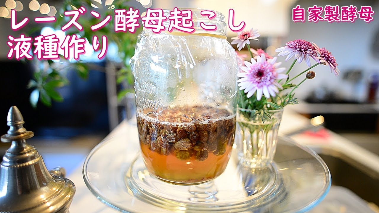 [自家製酵母 07] レーズン酵母  酵母起こし  液種作り  自家製酵母を作ってみよう！