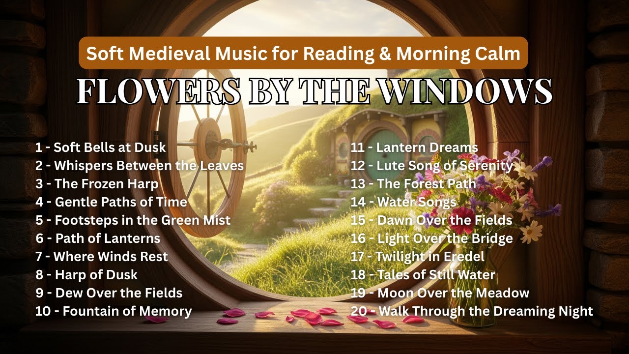 Soft Medieval Music for Reading & Morning Calm | 🌸 Flowers by the Window