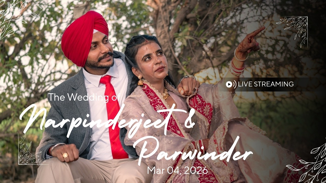 LIVE WEDDING CEREMONY ♡ NARPINDERJEET & PARWINDER ♡ HARJEET & HONEY STUDIO  98729-61610/9877002816