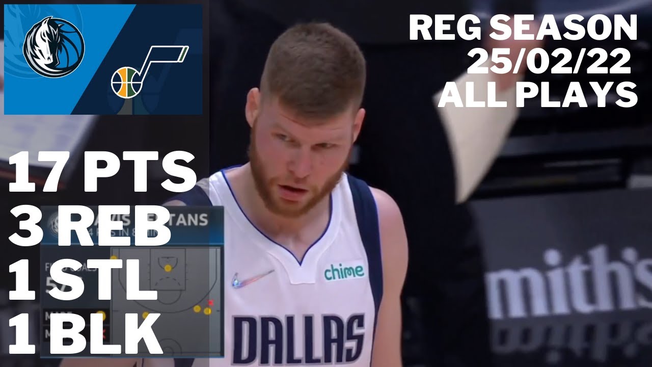 Davis Bertans vs. Jazz: 17 pts, 3 reb, 1 stl, 1 blk ALL PLAYS 2021/22 Reg Season [25.02.22.]