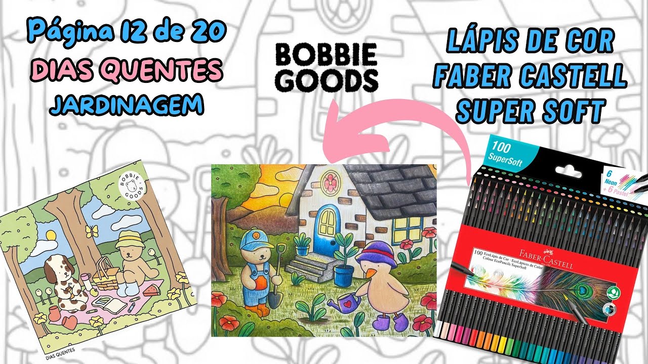 PINTANDO BOBBIE GOODS SÓ COM LÁPIS DE COR DA FABER CASTELL - SUPER SOFT!