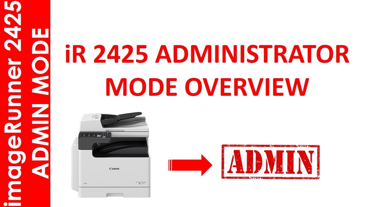 imageRunner 2425i Режим администратора 2