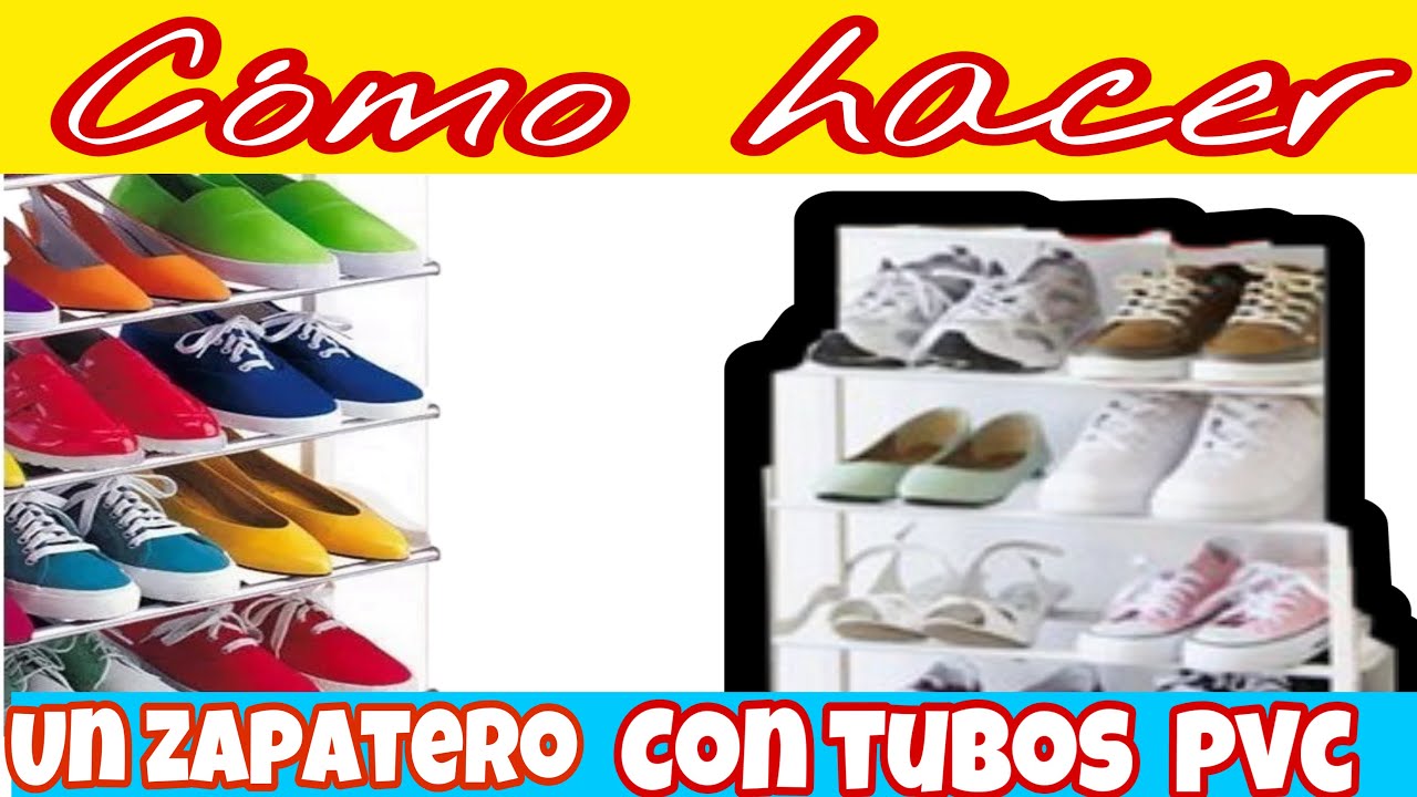 como hacer un zapatero con tubos pvc