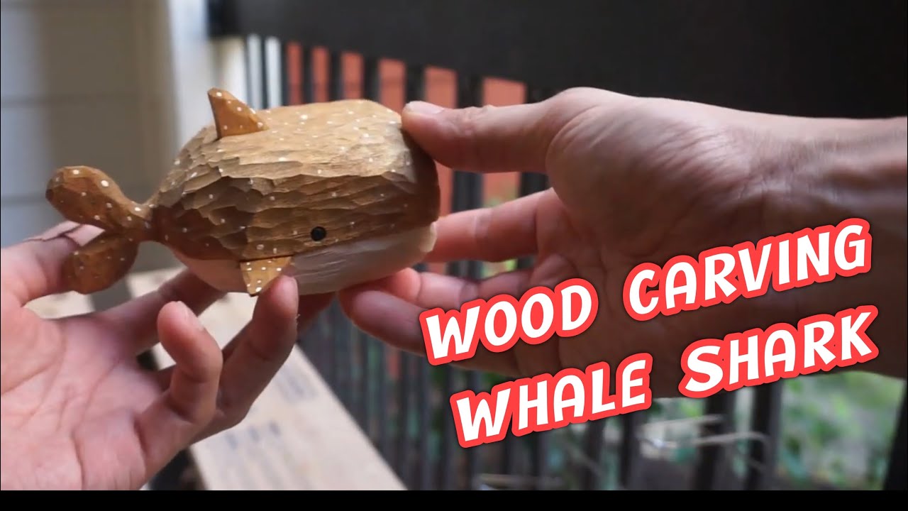 Whale shark- wood carving