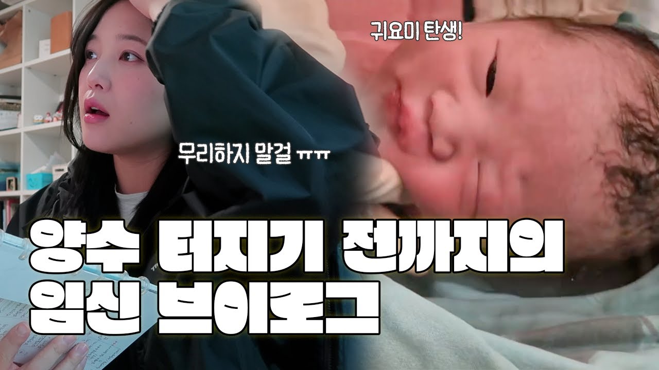 양수 터지기 전까지의 임신 기록 | 37주 2일까지의 임신 브이로그