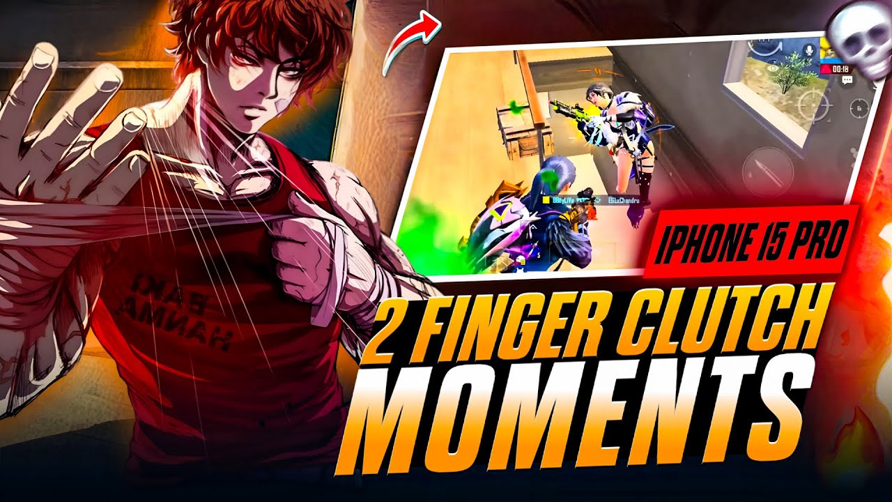 2 Finger + iphone 15 pro =Unstoppable | BGMI Clutch Moments 💀🔥