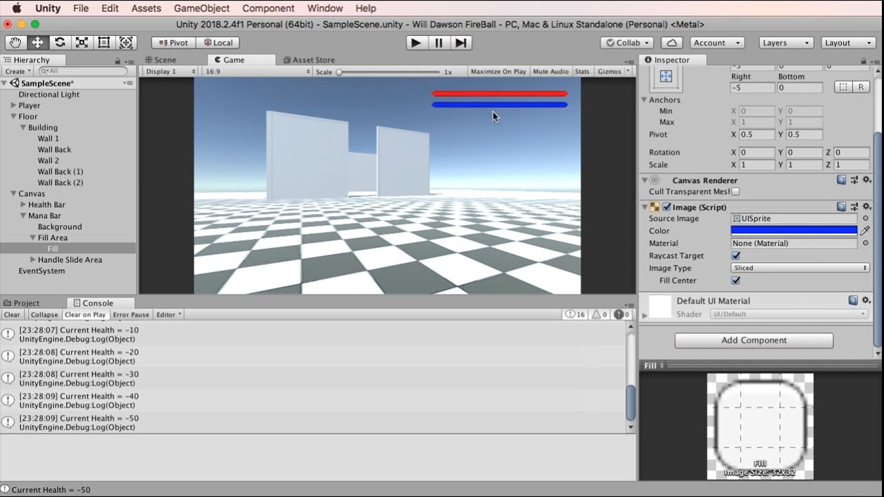 Fireball 18 - The UI Canvas (Unity and C# Tutorial)