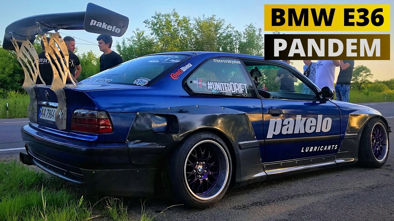 ОБЗОР BMW E36 для Дрифта в обвесе PANDEM. Заезды на 402м