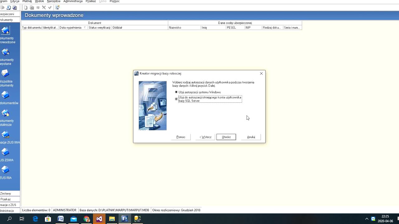 Migracja bazy PŁATNIKA z MS Access do MS SQL. Konwersja MS Access MS SQL. Eksport danych.