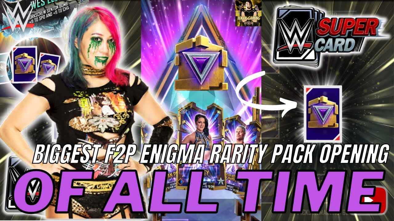 HUGE F2P ENIGMA RARITY PACK OPENING! FREEBIES/PACKS/RDPS! WWE Supercard S10