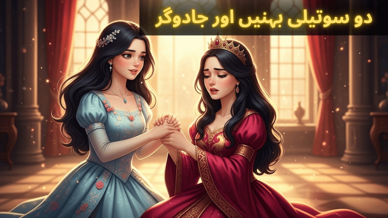 Two Step Sisters and White Wolf | Urdu Stories | Hindi fairy tales #fairytalesstory #urdufairytales