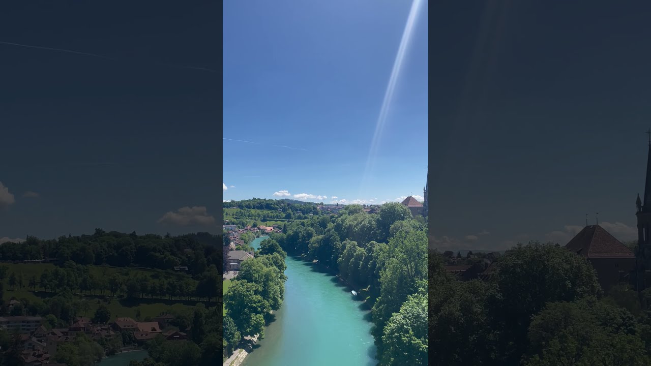 Beautiful Bern city view in spring 2022. Switzerland Bern 4K.