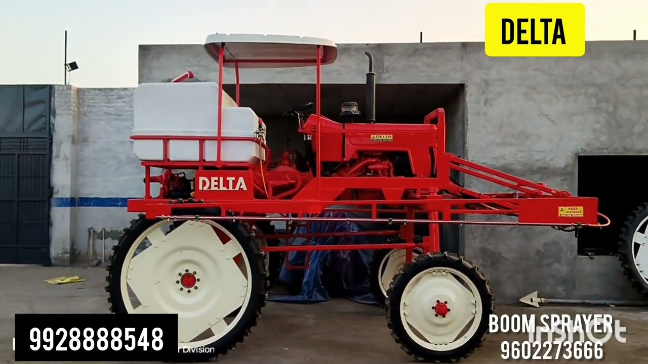 Delta boom sprayer for farming in int