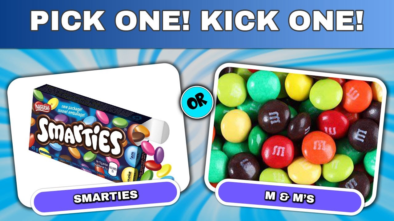 PICK ONE KICK ONE CHOCOLATE EDITION  🍬 HARDEST CHOICES EVER 🍭🍫