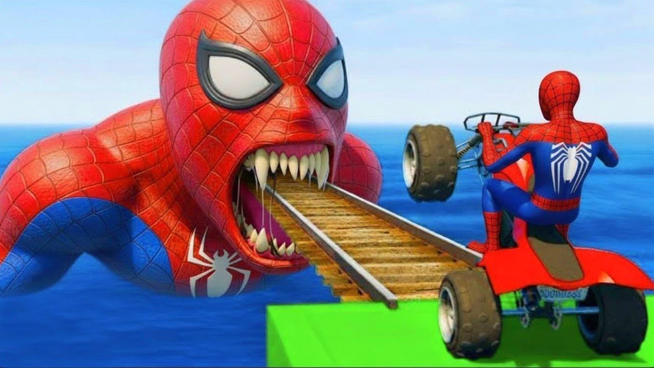 الرجل العنكبوت انقاذ باتمان Spider-Man Rescue batman vs iron man vs venom funny Game GTA 5 superhero