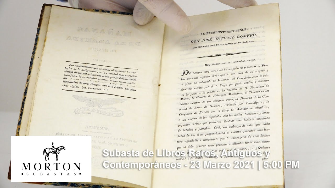 Subasta de Libros Raros, Antiguos y Contempor&aacute;neos - 23 Mar 2021 | 5:00 PM