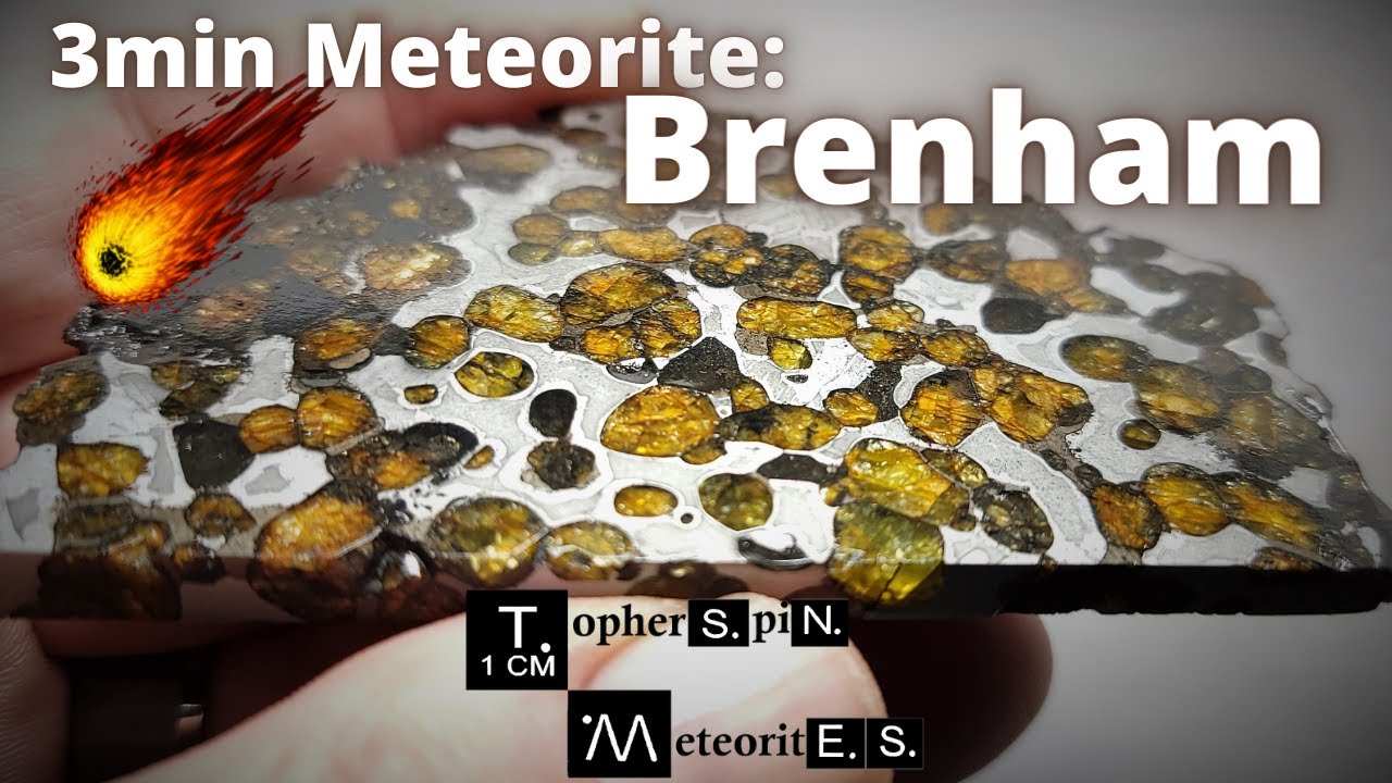3-минутный метеорит: Бренхем-Палласит из Канзаса, США.