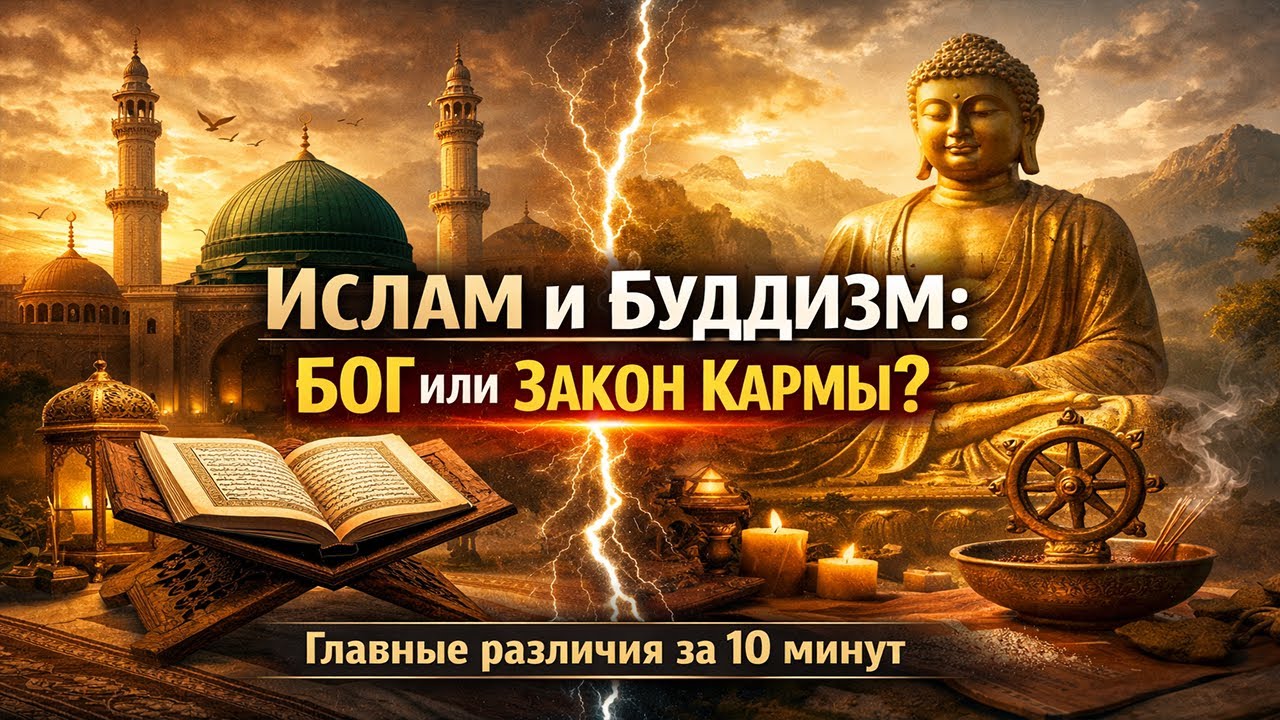 Ислам и Буддизм: Бог или Закон Кармы? Главные различия за 10 минут (Субтитры)