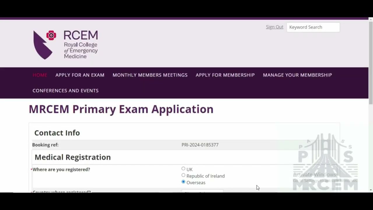 Step-by-Step: How to Apply for MRCEM Primary Exam - In English