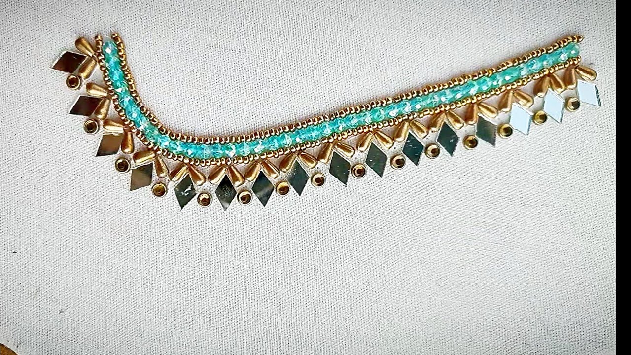 Super eligent look beautiful neck disign AariWork . maggam design |AariWork neck design essay Way 