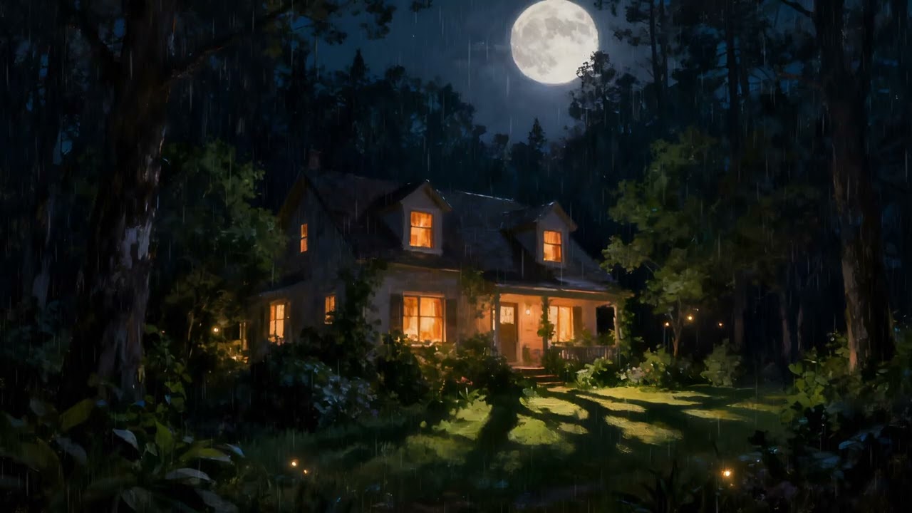 Time for a Sleep (Rain and Thunder Sounds) Painted Cabin in the Rainy Forest