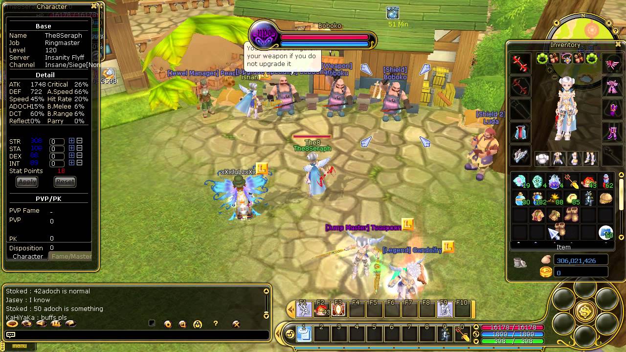 Insanity Flyff E4 - Buying Equipment for level 120 Seraph