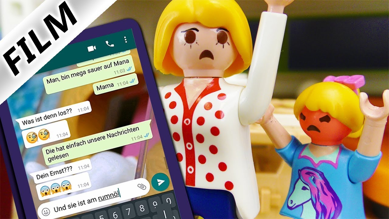 Playmobil Film Deutsch MAMA LIEST HEIMLICH WHATSAPP VON HANNAH! MUTTER SPIONIERT NACH! Familie Vogel
